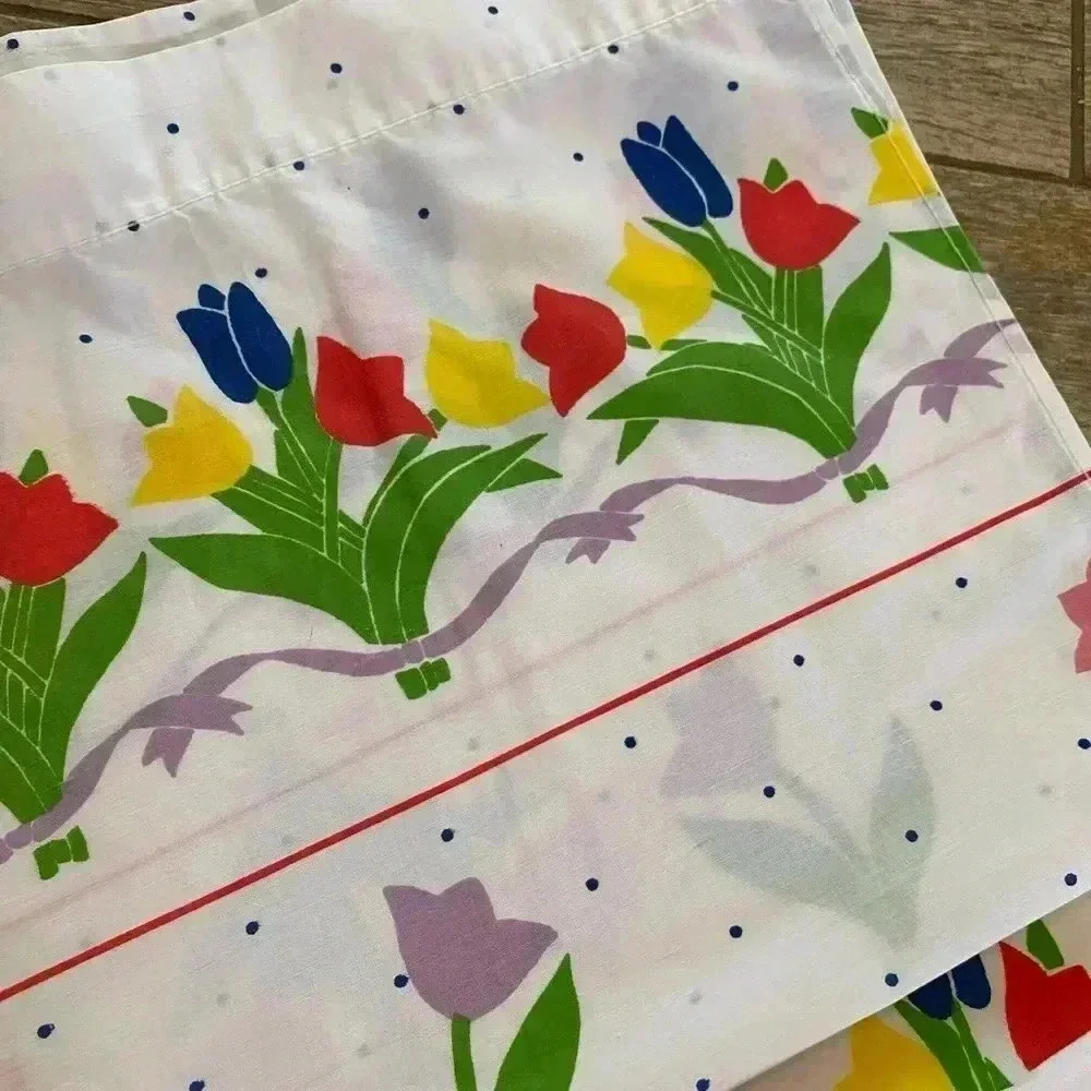 Cannon Vintage Tulip Print Twin Flat Sheet